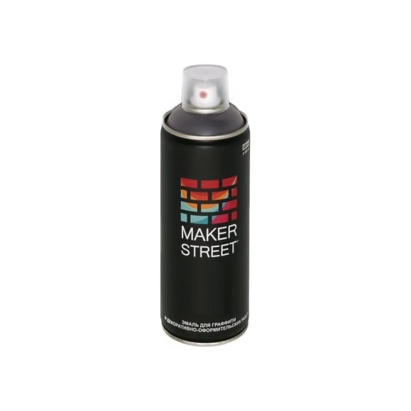 Краска (эмаль) для граффити и декоративно-оформительских работ MAKERSTREET MS400 400 мл, 701 Темно-серый 361191