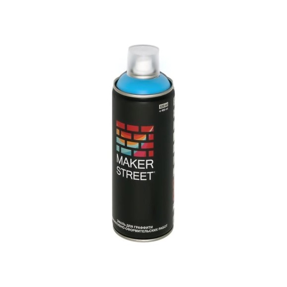 Краска (эмаль) для граффити и декоративно-оформительских работ MAKERSTREET MS400 400 мл, 501 Небесно-голубой 361124