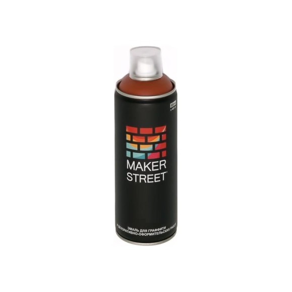 Краска (эмаль) для граффити и декоративно-оформительских работ MAKERSTREET MS400 400 мл, 800 Ореховый 361193