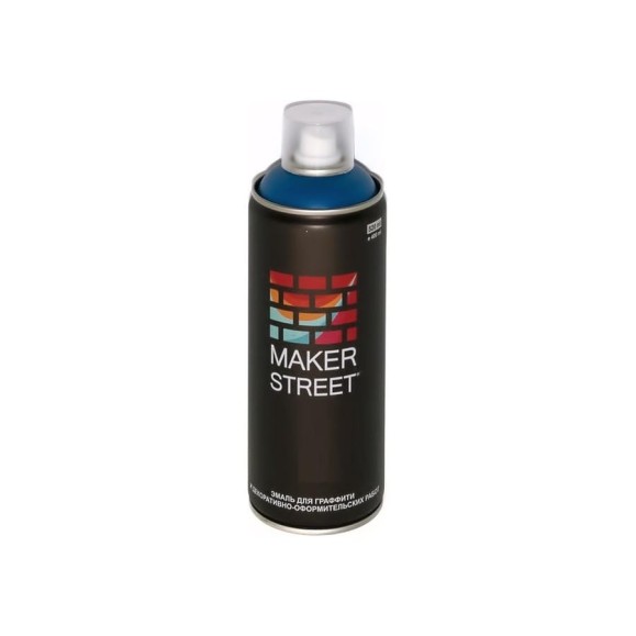 Краска (эмаль) для граффити и декоративно-оформительских работ MAKERSTREET MS400 400 мл, 505 Синий 361125 Краска (эмаль) для граффити и декоративно-оформительских работ MAKERSTREET MS400 400 мл, 505 Синий 361125