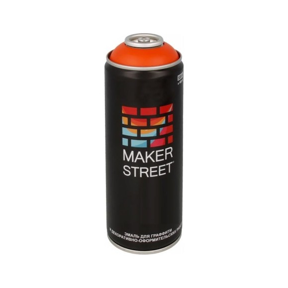 Краска (эмаль) для граффити и декоративно-оформительских работ MAKERSTREET MS400 400 мл, 202 Морковный 361026