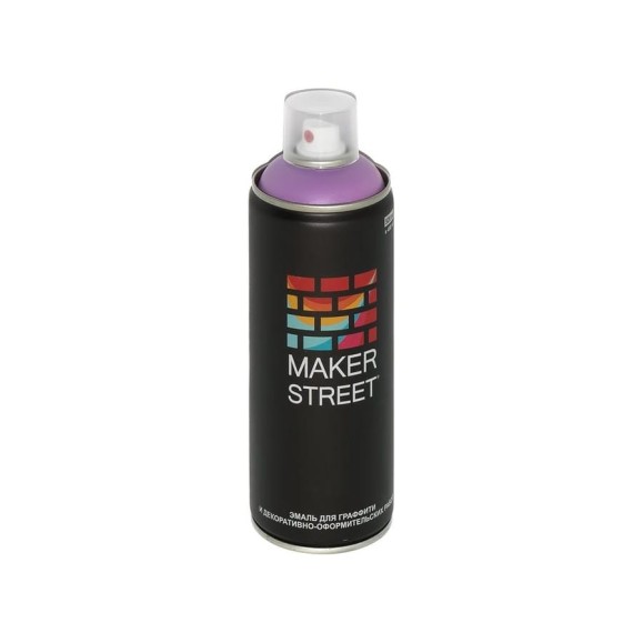 Краска (эмаль) для граффити и декоративно-оформительских работ MAKERSTREET MS400 400 мл, 404 Лиловый 361103