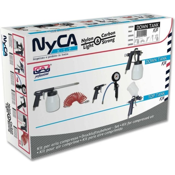 Набор пневмоинструмента GAV NYCA/4 из нейлон-карбона, 5 предметов, бс. 8080600 Набор пневмоинструмента GAV NYCA/4 из нейлон-карбона, 5 предметов, бс. 8080600