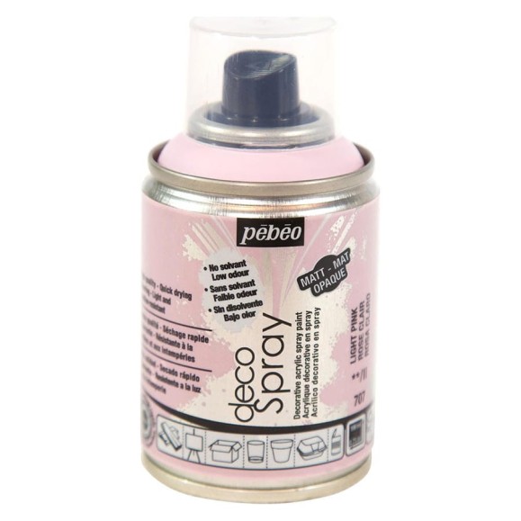 Краска PEBEO decoSpray на водной основе, аэрозоль, 100 мл, светло-розовый 533385
