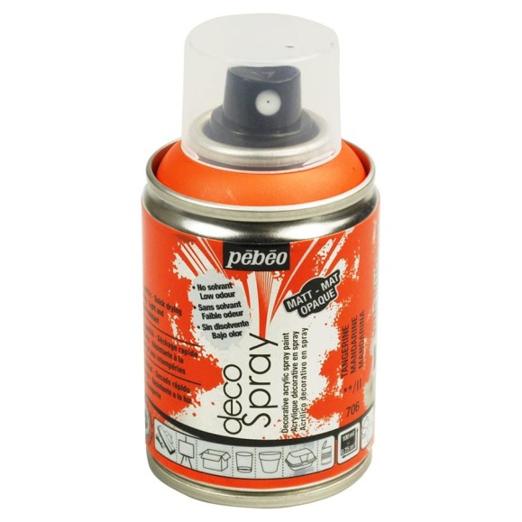 Краска PEBEO decoSpray на водной основе, аэрозоль, 100 мл, мандариновый 530575
