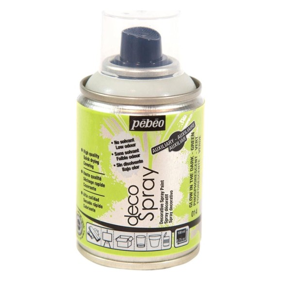 Светящаяся в темноте краска PEBEO decoSpray на водной основе, аэрозоль, 100 мл 530597