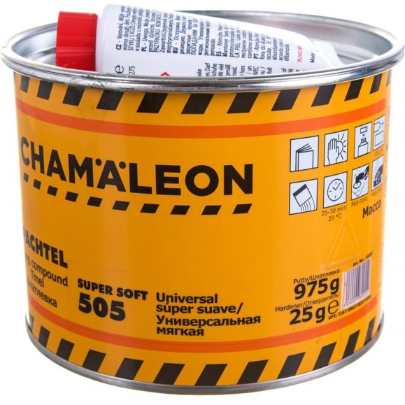 Универсальная шпатлевка CHAMAELEON мягкая вкл.отвердитель 1кг 15055