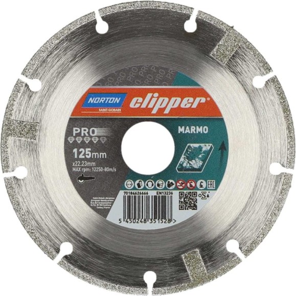 Алмазный диск для мрамора Marmo pro 125x22.23 мм NORTON 70184626666