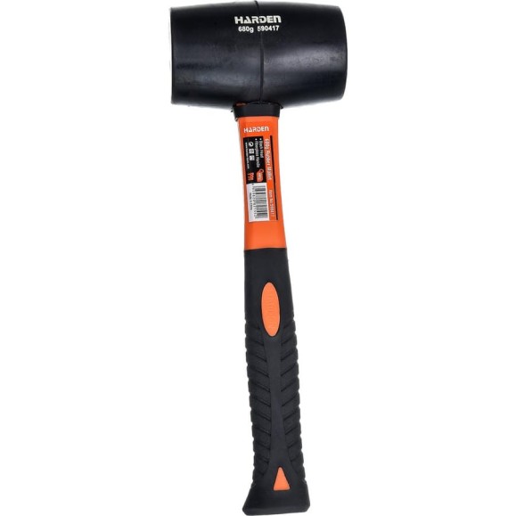 Киянка HARDEN резиновая, черная, фибергласовая ручка, 700 гр. 590417 Киянка HARDEN резиновая, черная, фибергласовая ручка, 700 гр. 590417