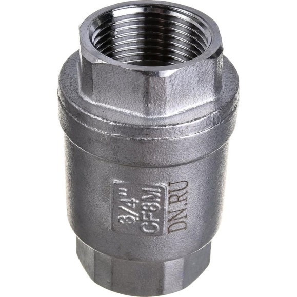 Клапан обратный LSCV 3/4″ Ду20 DN.ru Ру16 муфтовый, пружинный, нержавеющая сталь D100-00488