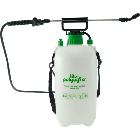 Садовый пневматический опрыскиватель POLYAGRO Lite 6 л 7574066 Садовый пневматический опрыскиватель POLYAGRO Lite 6 л 7574066