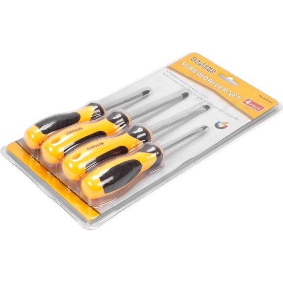 Набор отверток SITOMO SL5.5x75, SL6.5x100, PH1x75, PH2x100, CrV, 4шт. 856499 Набор отверток SITOMO SL5.5x75, SL6.5x100, PH1x75, PH2x100, CrV, 4шт. 856499