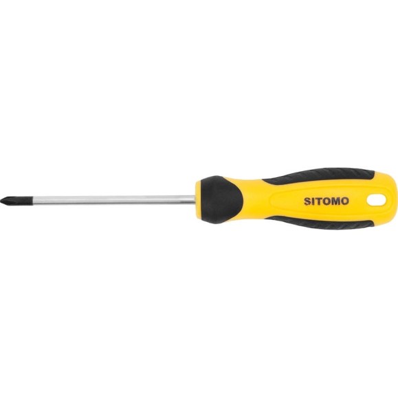 Крестовая отвертка SITOMO PH1х5x100, общая длина 200 мм, CrV 856475 Крестовая отвертка SITOMO PH1х5x100, общая длина 200 мм, CrV 856475
