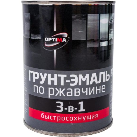 Быстросохнущая грунт-эмаль OPTIMA 3 в 1 0,8кг желтая 11600051 Быстросохнущая грунт-эмаль OPTIMA 3 в 1 0,8кг желтая 11600051