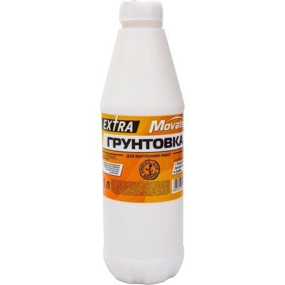 Грунтовка для внутренних работ Movatex EXTRA 1 л Т11875