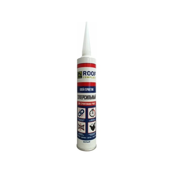 Герметик Roof Complect ms-полимерный, белый, 300 мл 00000435900