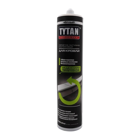Герметик Tytan PROFESSIONAL битумно-каучуковый, для кровли, черный, 310 мл 250693 250693 Герметик Tytan PROFESSIONAL битумно-каучуковый, для кровли, черный, 310 мл 250693 250693