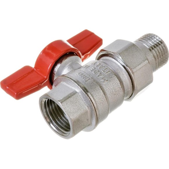 Шаровой кран Giacomini R859, 1/2, ВН, ручка-бабочка, хромированный, с разъемным соединением R859x323 Шаровой кран Giacomini R859, 1/2, ВН, ручка-бабочка, хромированный, с разъемным соединением R859x323