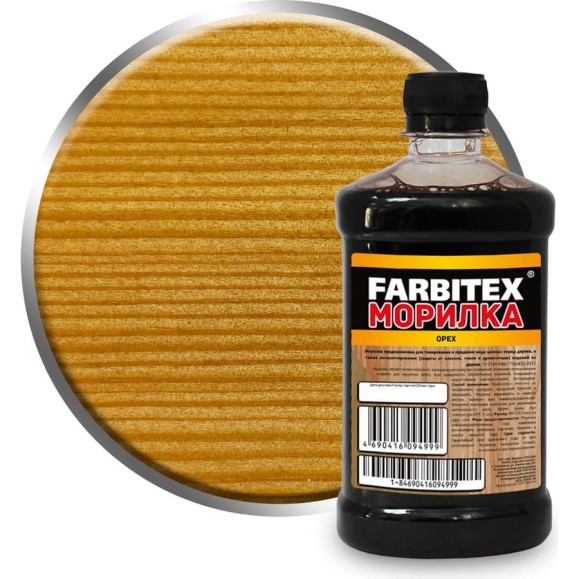 Морилка Farbitex (деревозащитная; водная; 0,5 л; орех) 4100008066