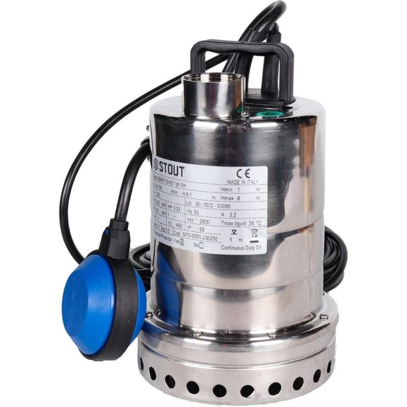 Дренажный насос с поплавком STOUT Spd-0001-200250 RG0091CN9174U3