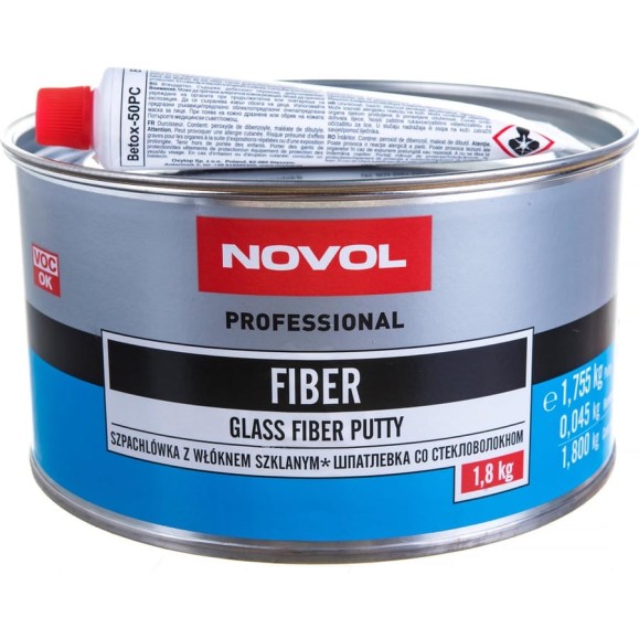 Шпатлевка Novol FIBER со стекловолокном 1.8 кг X6118502