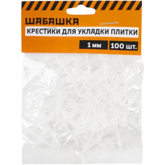 Крестики для плитки 1 мм, 100 шт ШАБАШКА 230282 Крестики для плитки 1 мм, 100 шт ШАБАШКА 230282