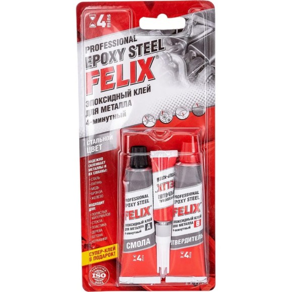 Эпоксидный клей для металла FELIX 34 г 411040063