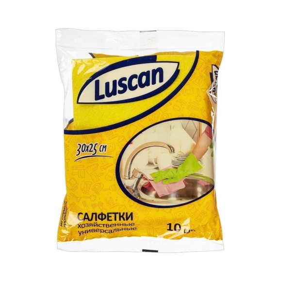Универсальные салфетки Luscan вискоза, 60-70 г/м2, 10 шт/уп 1117962
