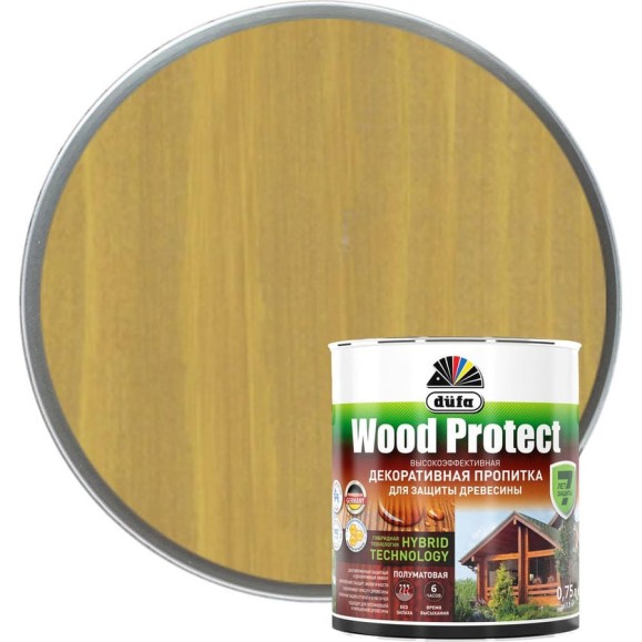 Пропитка для защиты древесины Dufa Wood Protect дуб 750 мл Н0000004921 Пропитка для защиты древесины Dufa Wood Protect дуб 750 мл Н0000004921