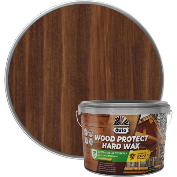 Пропитка Dufa WOOD PROTECT HARD WAX ореховое дерево, 2.5 л МП00-010453
