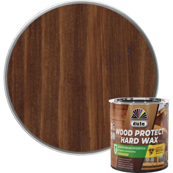 Пропитка Dufa WOOD PROTECT HARD WAX ореховое дерево, 0.75 л МП00-010447 Пропитка Dufa WOOD PROTECT HARD WAX ореховое дерево, 0.75 л МП00-010447