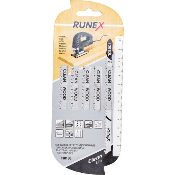 Пилки по дереву T301DL (132x107 мм; 5 шт.) Runex 555116
