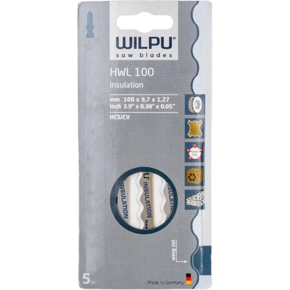 Пилка для мягкой резины, кожи и изоляционных материалов MESSER 5 шт. WILPU 285000005 Пилка для мягкой резины, кожи и изоляционных материалов MESSER 5 шт. WILPU 285000005