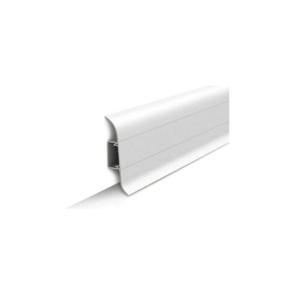 Напольный плинтус IDEAL Комфорт 55 мм, 2.5 м, 001 белый К55-1 001 БЕЛ