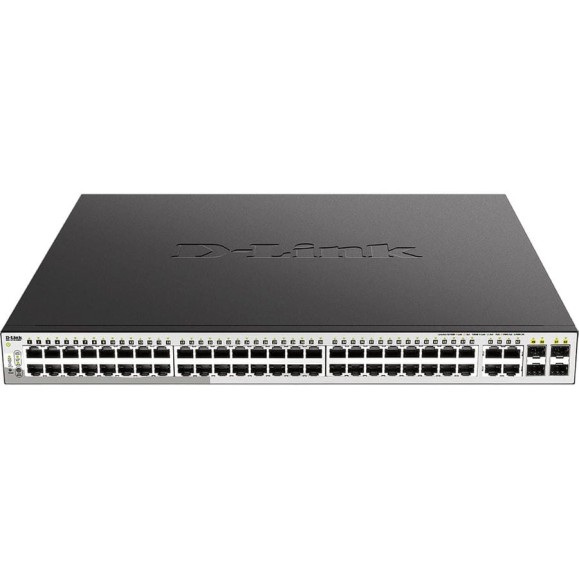 Proj настраиваемый l2 коммутатор d-link с 48 портами 10/100/1000base-t и 4 комбо-портами 100/1000base-t/sfp 48 портов poe 802.3af/at DGS-1210-52MP/F3A