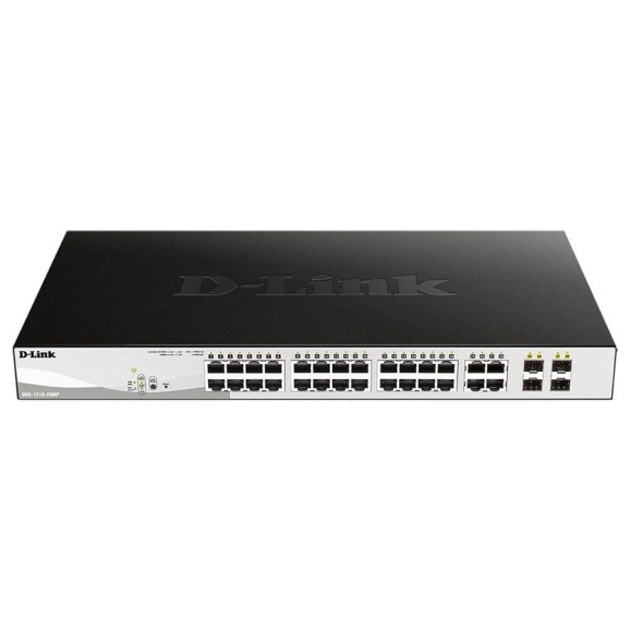 Proj настраиваемый коммутатор d-link websmart с 24 портами и 4 комбо-портами 100/1000base-t/sfp DGS-1210-28MP/FL1A