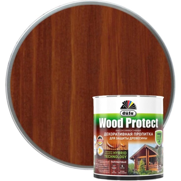 Пропитка для защиты древесины Dufa Wood Protect махагон 750 мл МП000015763 Пропитка для защиты древесины Dufa Wood Protect махагон 750 мл МП000015763