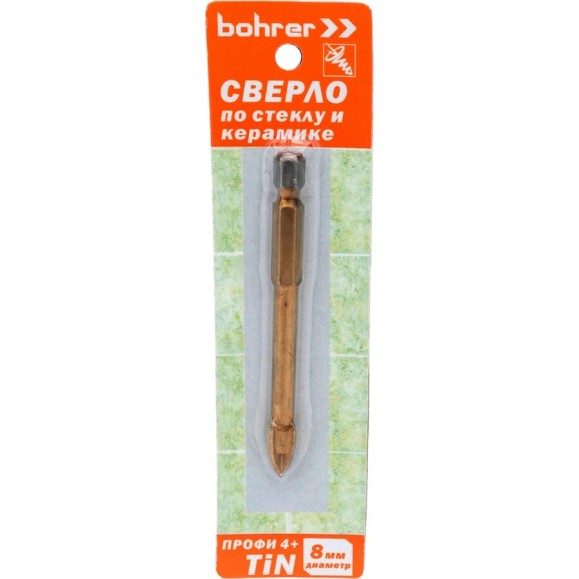 Сверло по стеклу и керамике Профи 4+ (8х75 мм) BOHRER 32040080 Сверло по стеклу и керамике Профи 4+ (8х75 мм) BOHRER 32040080