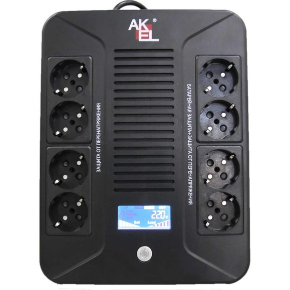 Источник бесперебойного питания AKEL D210-HOME UPS 1000VA / 600W AVR, 8 розеток 888204