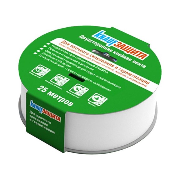 Двухсторонняя клейкая лента Knauf Insulation KNAUF Защита 0,04х25 м 775275 Двухсторонняя клейкая лента Knauf Insulation KNAUF Защита 0,04х25 м 775275