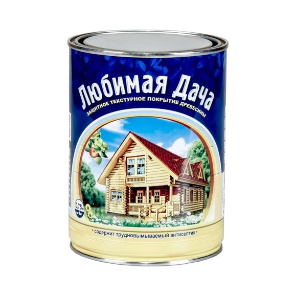 Защитно-декоративное покрытие для дерева Любимая Дача полуматовое, 0.75 л, белый 237251 Защитно-декоративное покрытие для дерева Любимая Дача полуматовое, 0.75 л, белый 237251