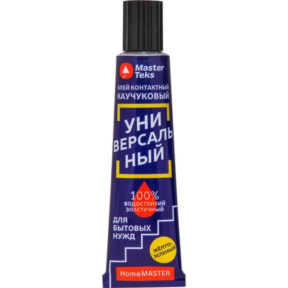 Контактный клей MASTERTEKS homemaster каучуковый, универсальный, 40 г 245713