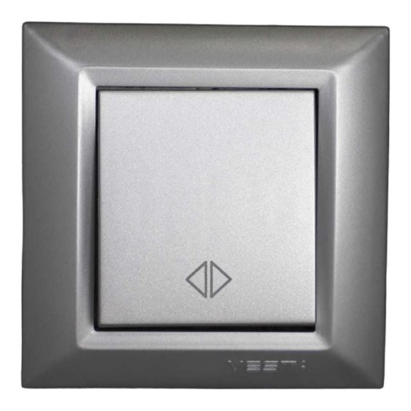 Переключатель промежуточный Рим Серебристый Metronex Electric FVK010120SRM