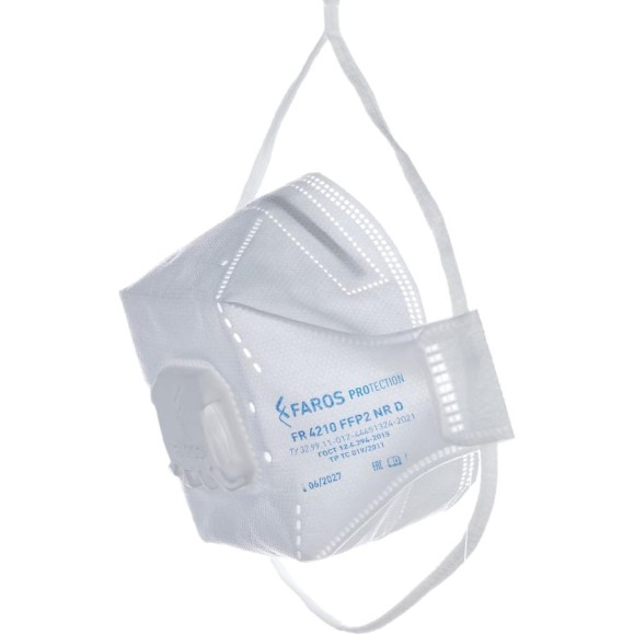 Респиратор FAROS HYGIENE FR 4210 PREMIUM, FFP2 NR D, с клапаном Рес 195