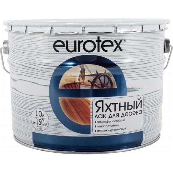 Яхтный лак Eurotex полуматовый 10 л 1 19736 Яхтный лак Eurotex полуматовый 10 л 1 19736