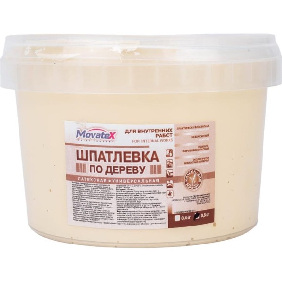 Шпаклевка по дереву (0.8 кг; сосна) Movatex Т02356 Шпаклевка по дереву (0.8 кг; сосна) Movatex Т02356