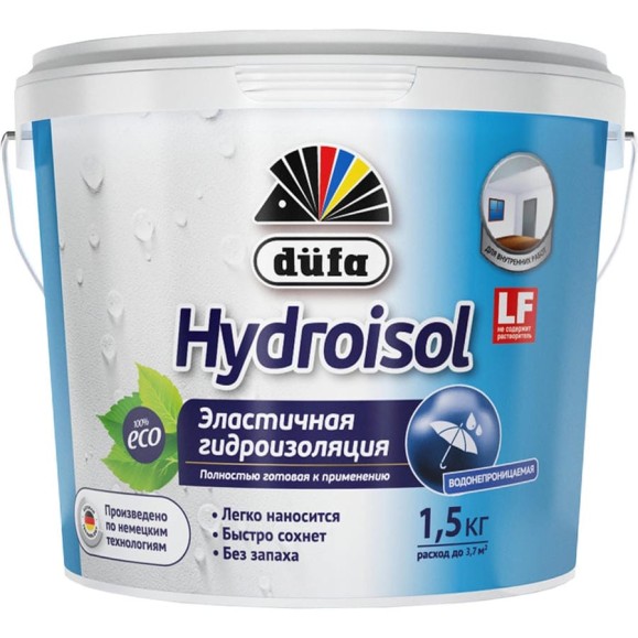 Гидроизоляция Dufa HYDROISOL эластичная, 1.5 кг МП00-004899 Гидроизоляция Dufa HYDROISOL эластичная, 1.5 кг МП00-004899