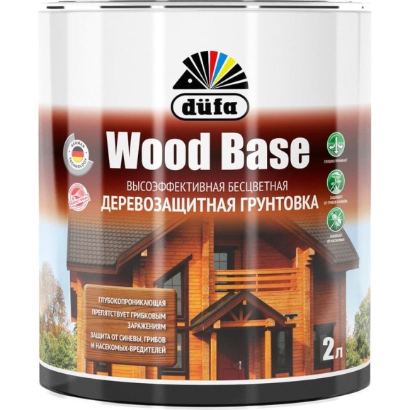 Грунт Dufa WOOD BASE бесцветный, 2 л МП00-009236 Грунт Dufa WOOD BASE бесцветный, 2 л МП00-009236