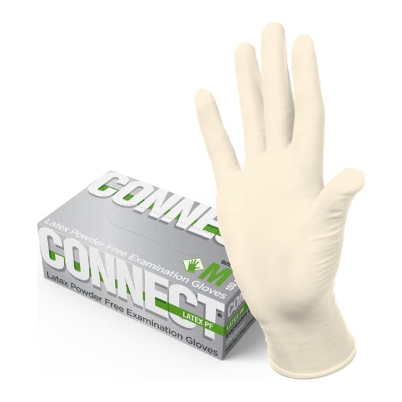 Латексные перчатки CONNECT 100 шт., размер M CТ0000004669