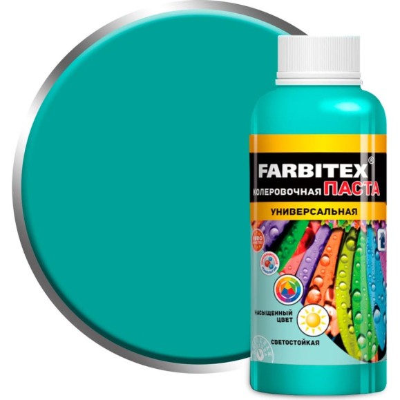 Колеровочная универсальная паста FARBITEX нефрит, 0.1 л 4100003329